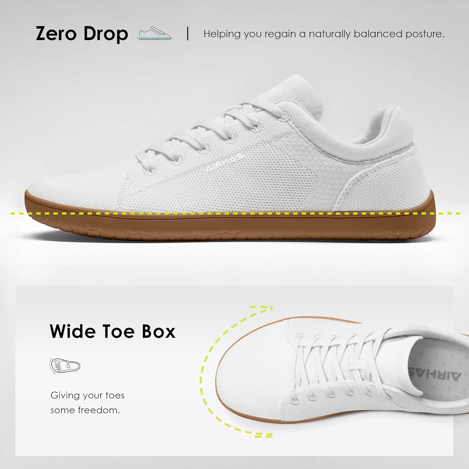 Womens Minimalist Barefoot Shoes Zero Drop Wide Toe Box Shoes Lightweight Casual Fashion Sneakers for Women