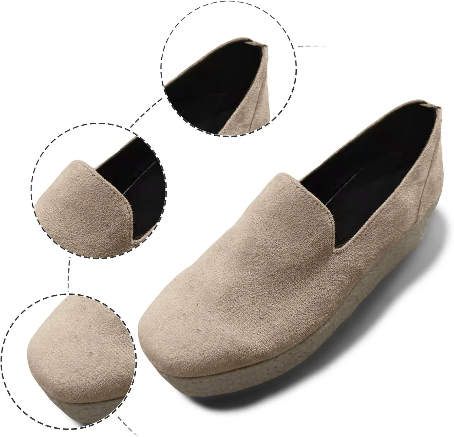 Women'S Running Shoes Platform Fashion Sneakers For Women Casual Flats Slip On Loafers Mid Heels Walking Shoes