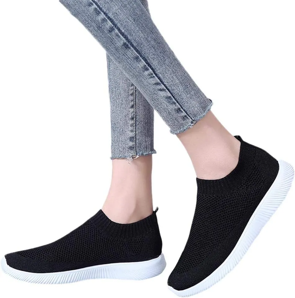 Womens Slip on Walking Shoes Comfort Lightweight Running Shoes for Women Loafers Casual Shoes Waterproof Sneakers White Tennis Shoe Trainers Shoe