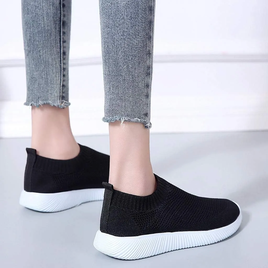Womens Slip on Walking Shoes Comfort Lightweight Running Shoes for Women Loafers Casual Shoes Waterproof Sneakers White Tennis Shoe Trainers Shoe