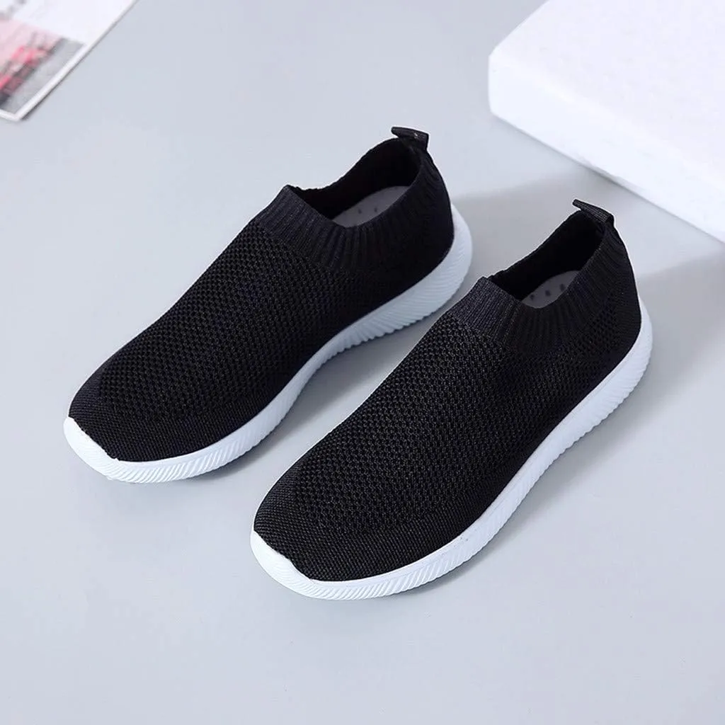 Womens Slip on Walking Shoes Comfort Lightweight Running Shoes for Women Loafers Casual Shoes Waterproof Sneakers White Tennis Shoe Trainers Shoe