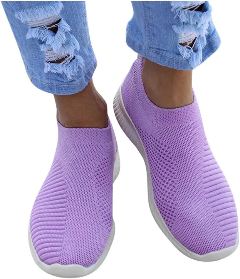 Womens Slip On Walking Shoes Lightweight Breathable Non Slip Running Shoes for Men Arch Support Dressy Casual Shoes Chunky Sneakers Steel Toe Tennis Shoe Loafers Shoe