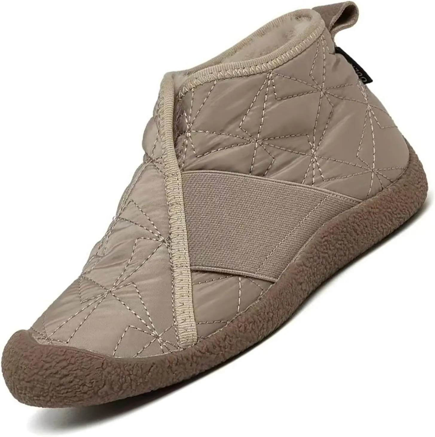 Women's Slip on Waterproof Warm Snow Boots Comfortable Wide Round Toe Fur Lined Anti-slip Soft Bottom Short Boots Winter Daily Mom Walking Flats