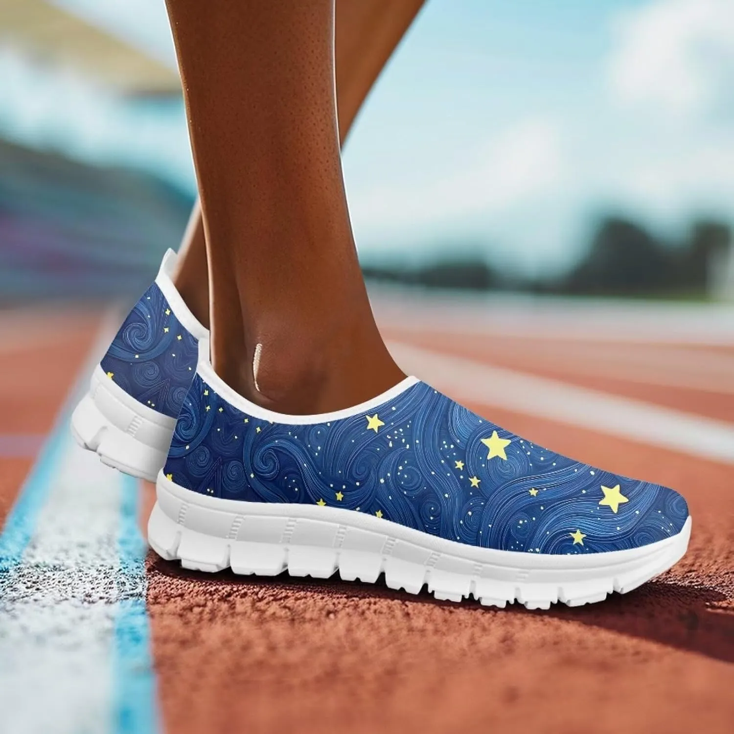 Women's Sneakers Casual Low-Top Slip-On Sport Sneakers Breathable Outdoor Comfortable Lightweight Walking Shoes for Teen Girls US 5.5-11.5