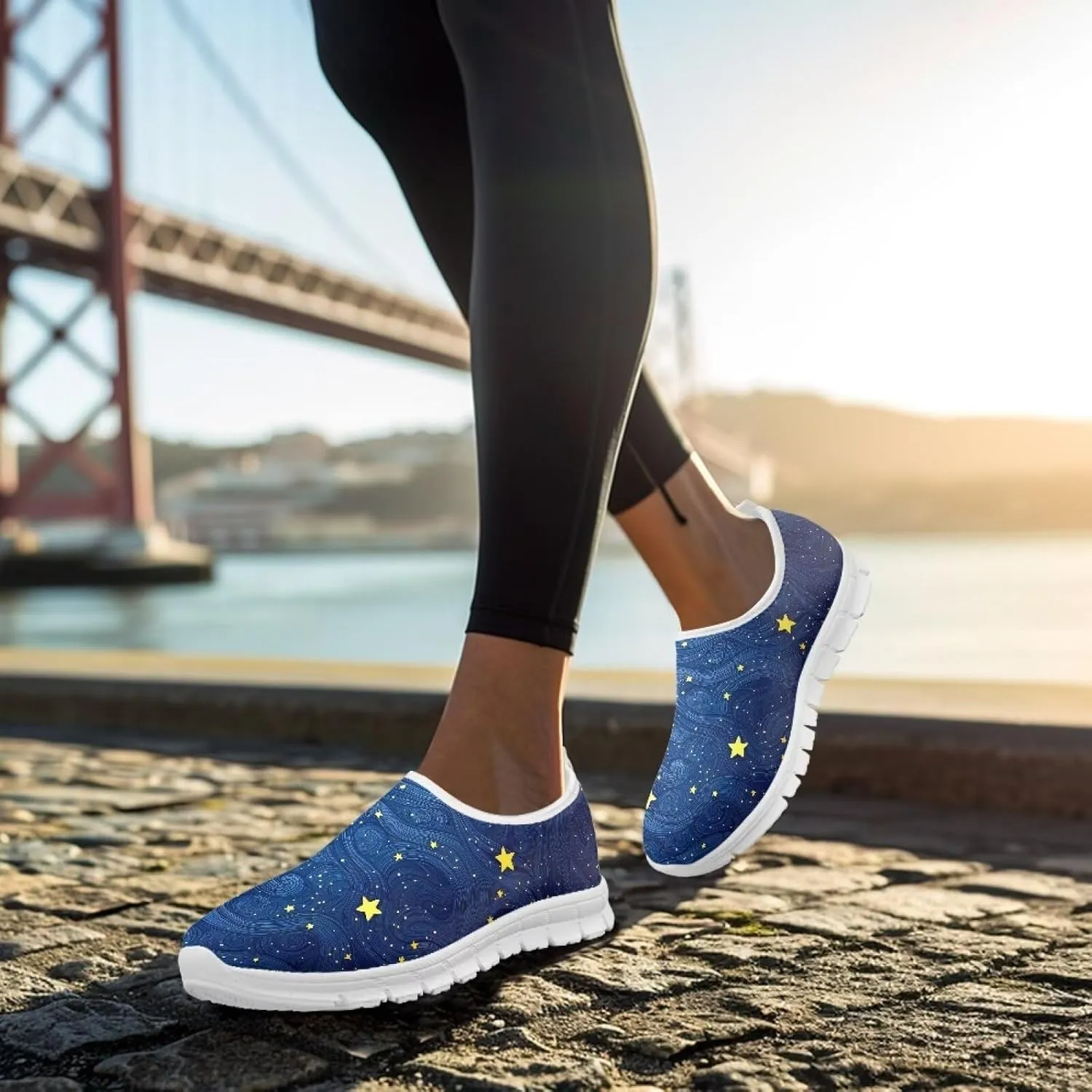 Women's Sneakers Casual Low-Top Slip-On Sport Sneakers Breathable Outdoor Comfortable Lightweight Walking Shoes for Teen Girls US 5.5-11.5