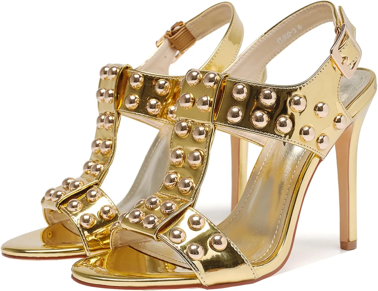 Womens Sparkly Beaded Open Toe Stiletto Sandals Ankle Strap Nightclub Party Wedding Shoes