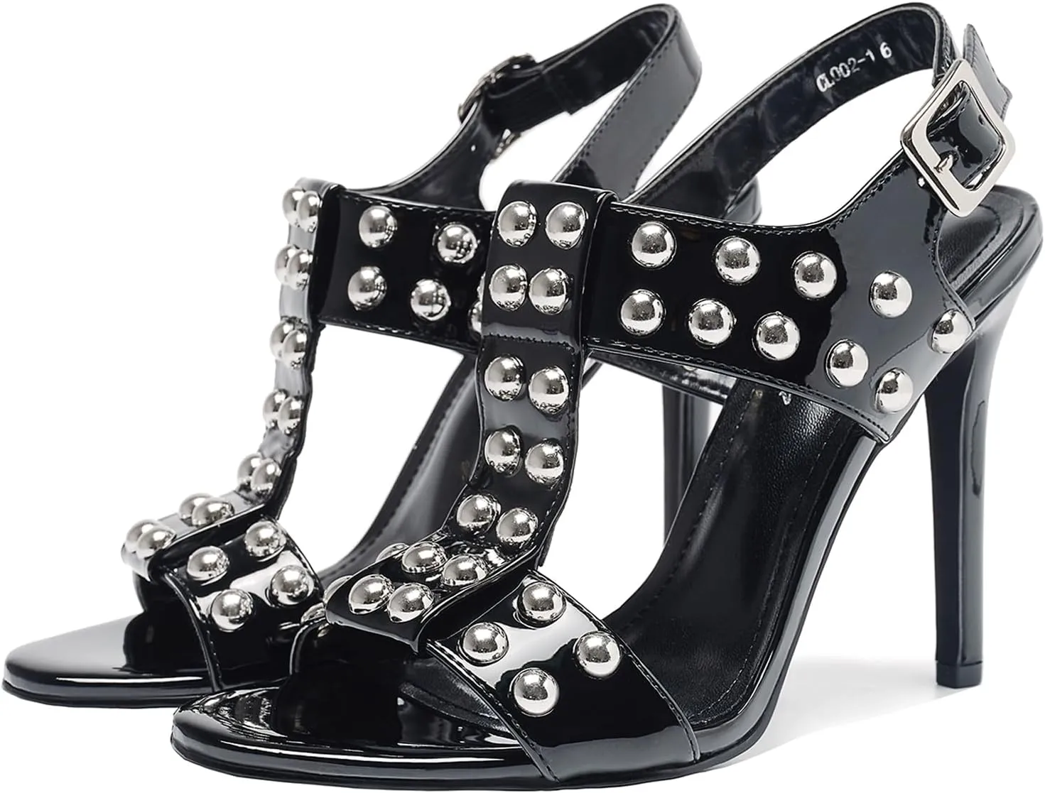 Womens Sparkly Beaded Open Toe Stiletto Sandals Ankle Strap Nightclub Party Wedding Shoes