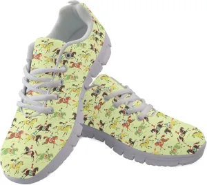 Womens Sports Trainer Running Sneakers Girls Causal Travel Shoes Outdoor Walking Low Heel Lace up Shoe Breathable Flexible for Lady
