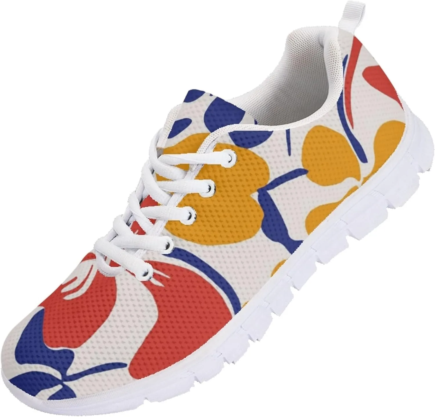 Womens Sports Trainer Shoes Girls Running Causal Travel Sneakers Outdoor Walking Low Heel Lace up Breathable Lightweight Shoe