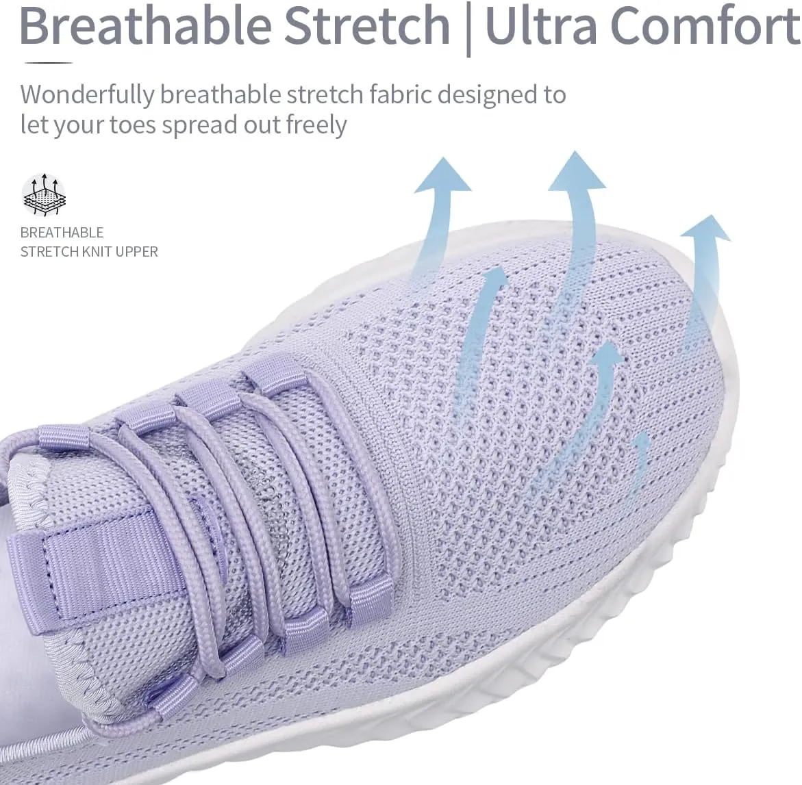 Womens Walking Shoes Casual Slip On Tennis Running Shoes Lightweight Breathable Non Slip Workout Athletic Gym Cross Training Sneakers