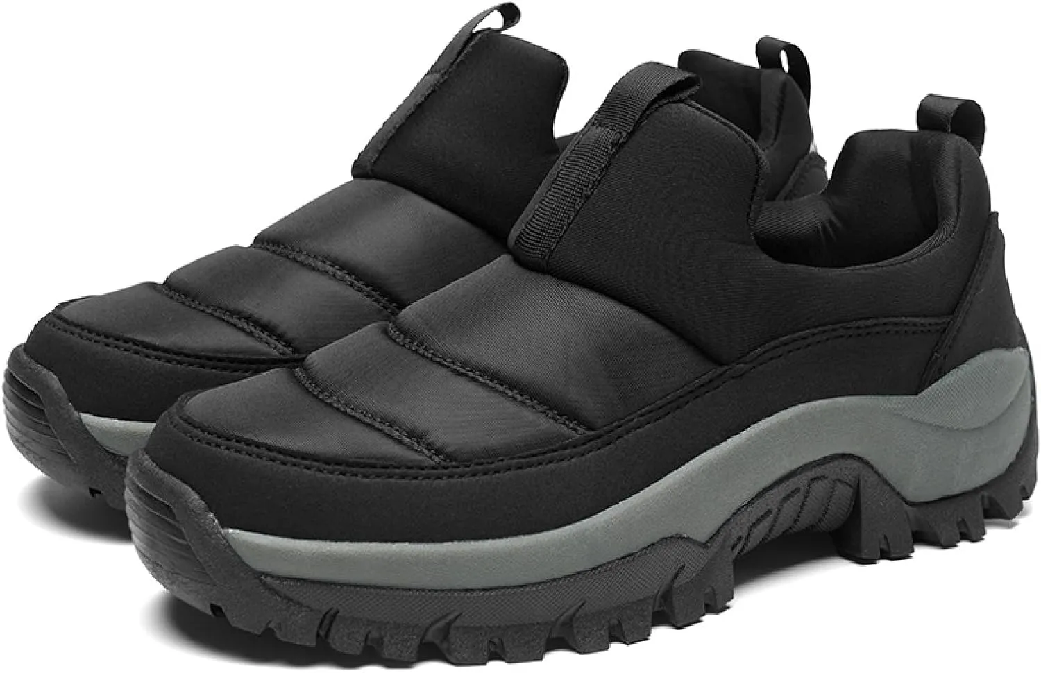 Womens Winter Waterproof Slip On Walking Shoes Comfort Warm Fur Lined Lightweight Anti-Slip Platform Snow Boots Outdoor Mountaineering Hiking Sneakers