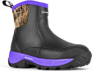WOVENPAK Ankle Boots for Women, Rubber Rain Boots Waterproof Women, Ankle Garden Mud Boots Shoes, Rubber Boots for Women Insulated Lightweight Short Boots for Outdoor, Garden, Yard Work, Size 6-11