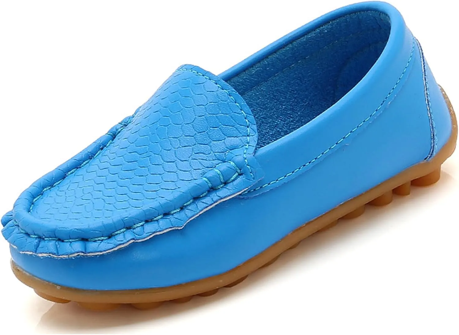 WUIWUIYU Boy's Girl's Slip-on Loafers Flats Oxford Shoes Solid Color Mocassins House Shoes