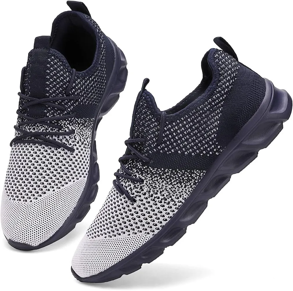 WYGRQBN Mens Tennis Gym Shoes Running Lightweight Breathable Shoes Casual Sneakers