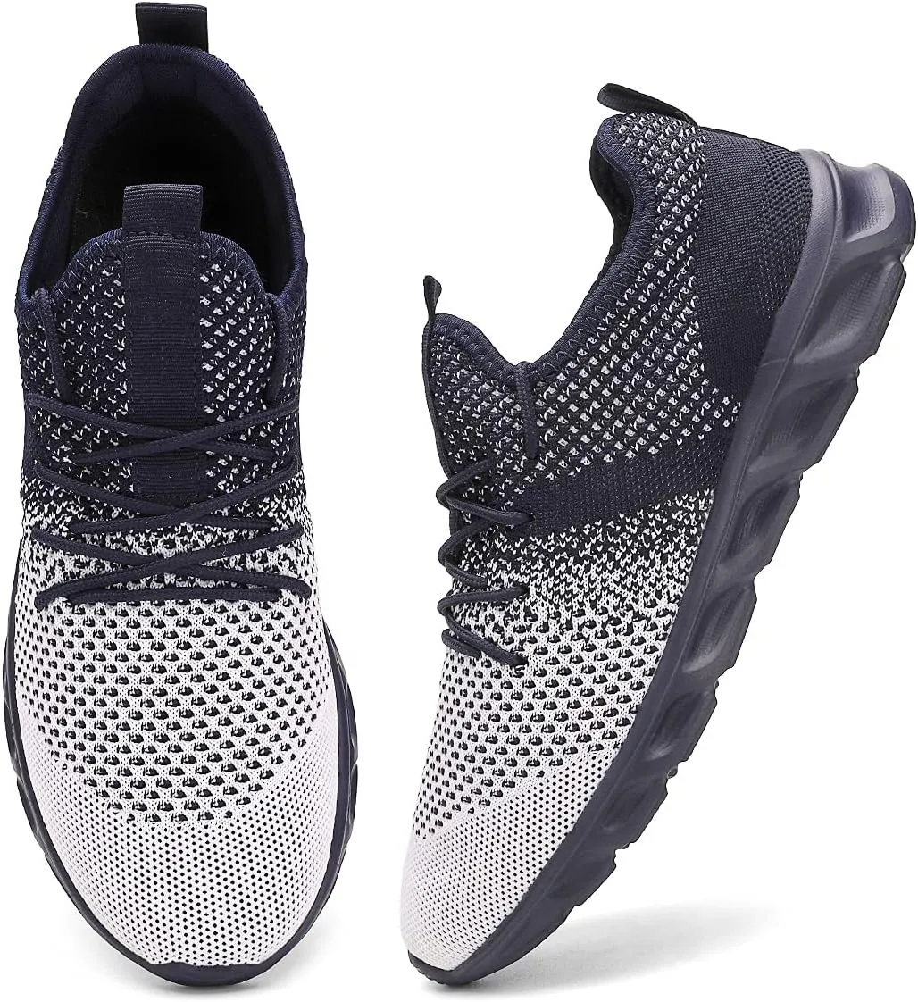 WYGRQBN Mens Tennis Gym Shoes Running Lightweight Breathable Shoes Casual Sneakers